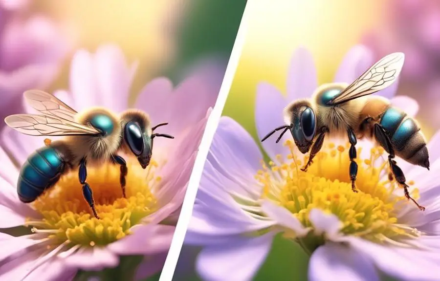 comparison of mason bees and sweat bees