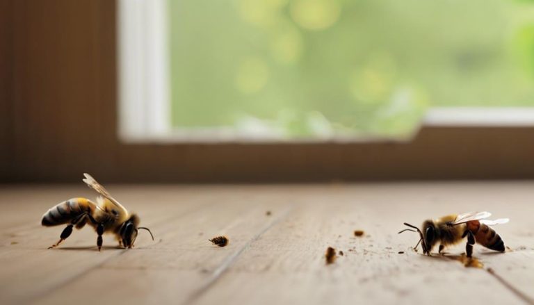 dead bees found indoors