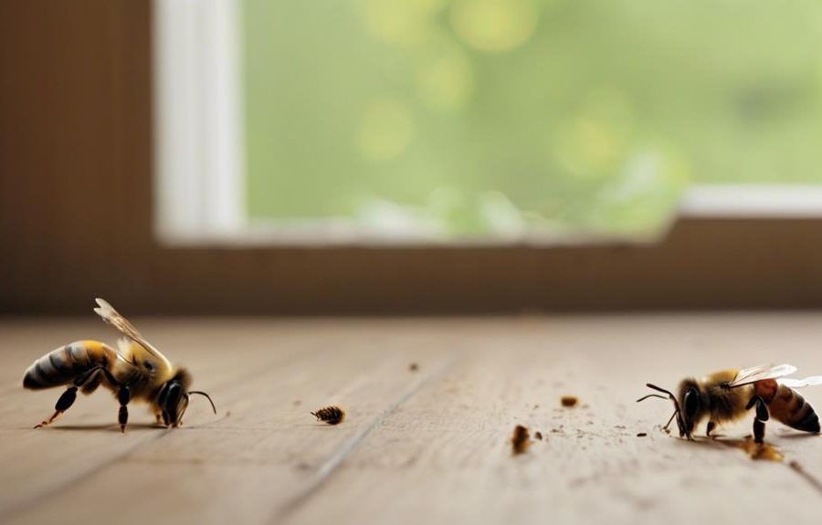 dead bees found indoors