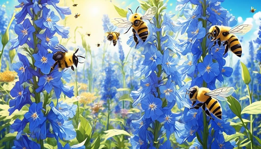 delphinium and bee pollination
