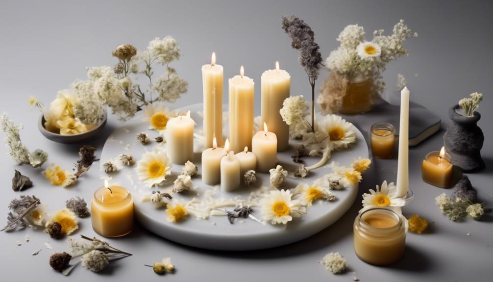 evaluating white beeswax candles