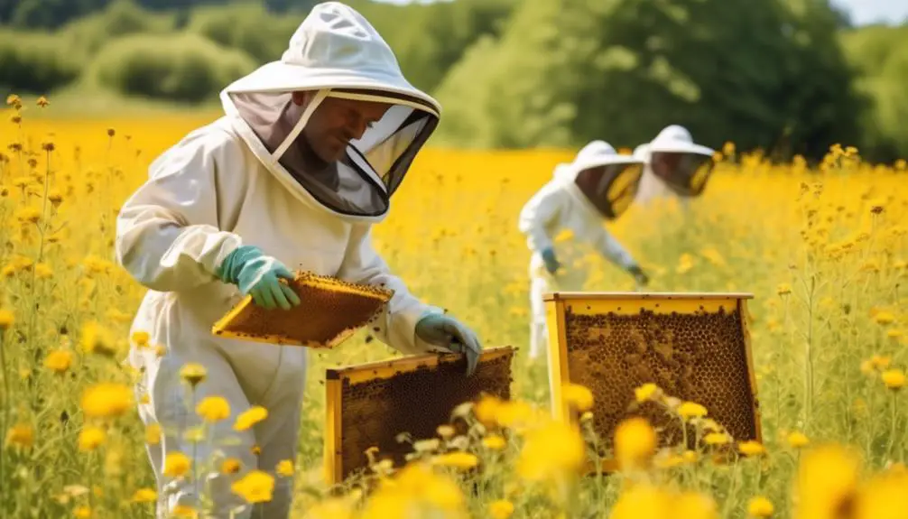 extracting beeswax from beehives