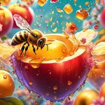 feeding apples to bees