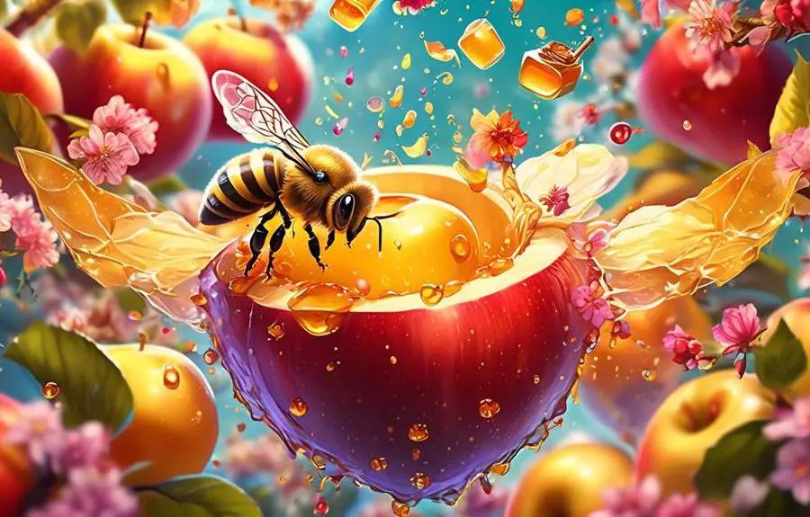 feeding apples to bees