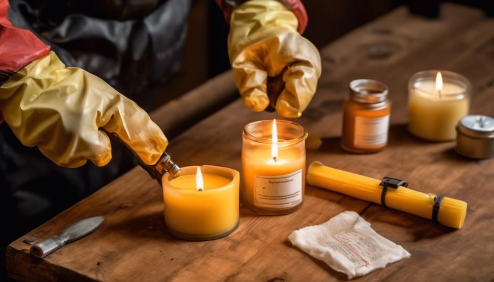 handling beeswax with caution