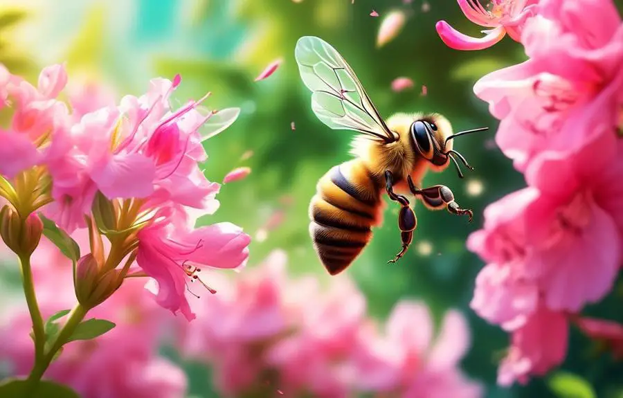 honey bees and azaleas