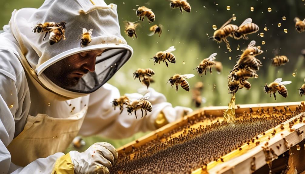 honey harvesting and bees