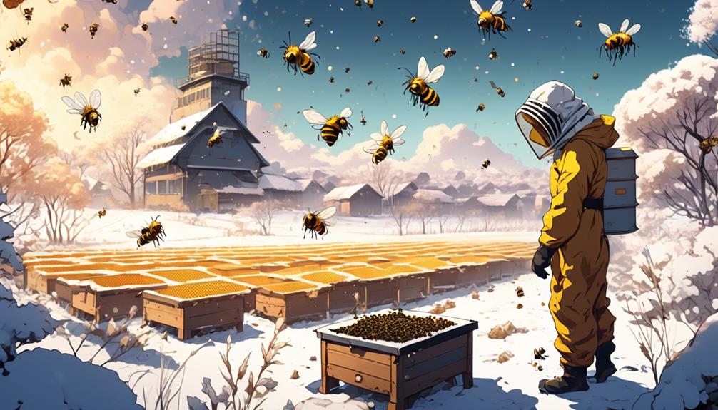 human activities affect bee winter survival