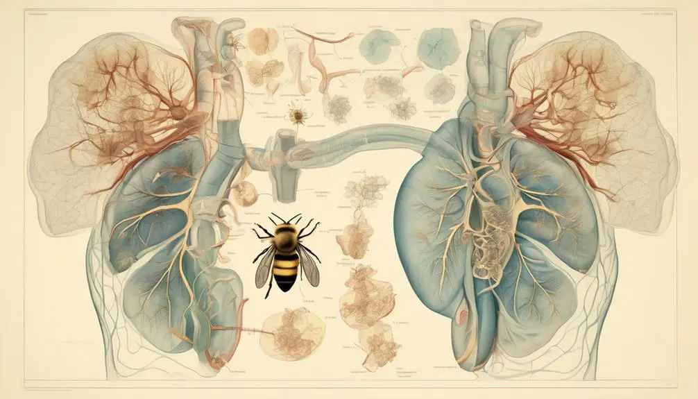 human and bee respiration