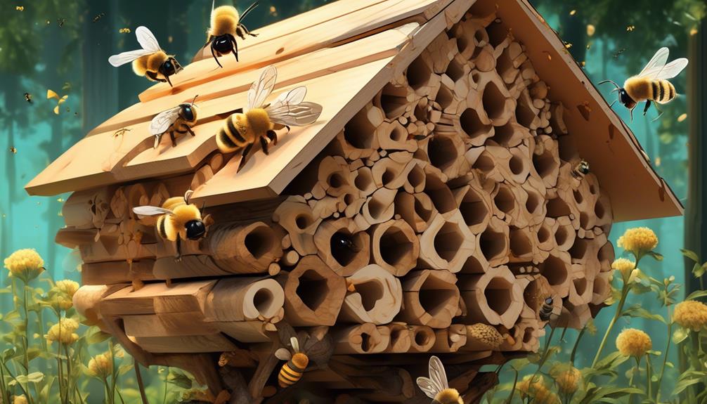 ideal mason bee hole depth