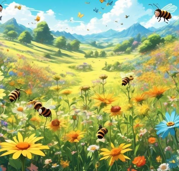insect coexistence bees and butterflies