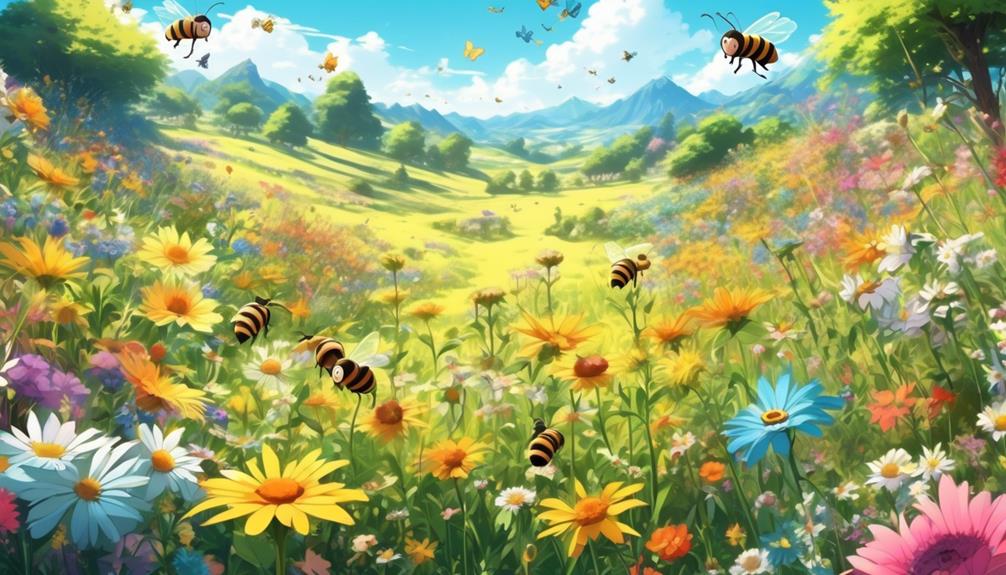 insect coexistence bees and butterflies