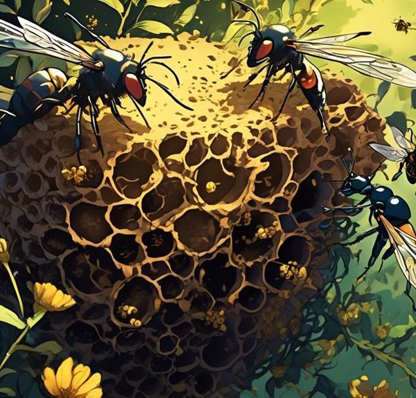 interactions between parasitic wasps and mason bees