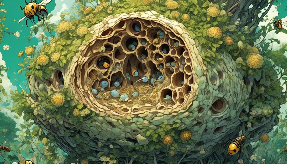 intricate sweat bee nests