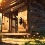 intrusive carpenter bees infest shed
