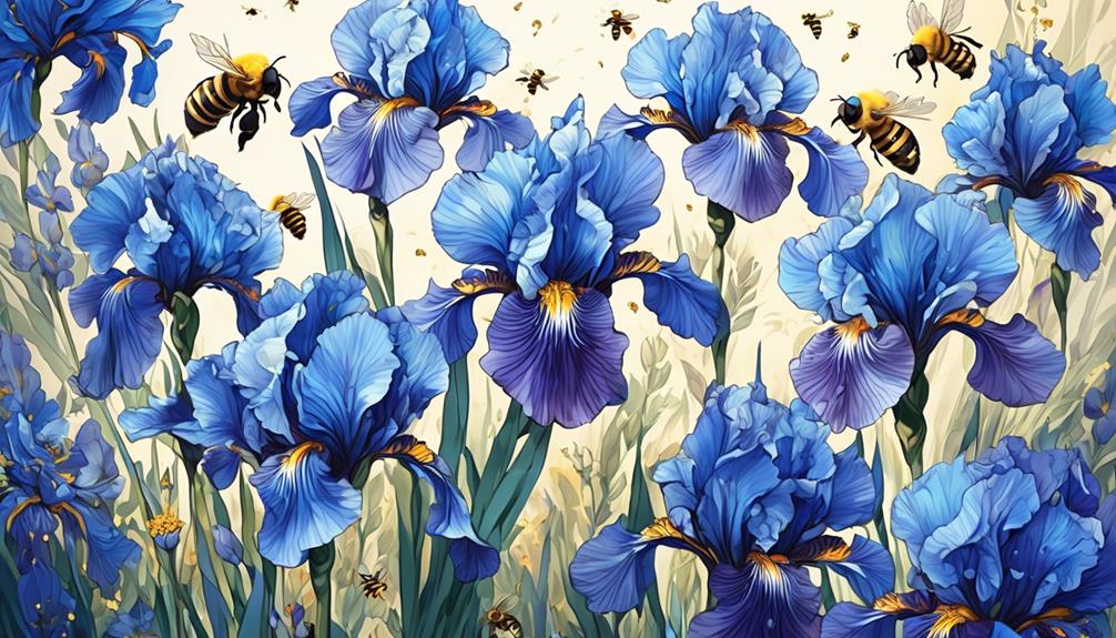 iris nectar and pollen
