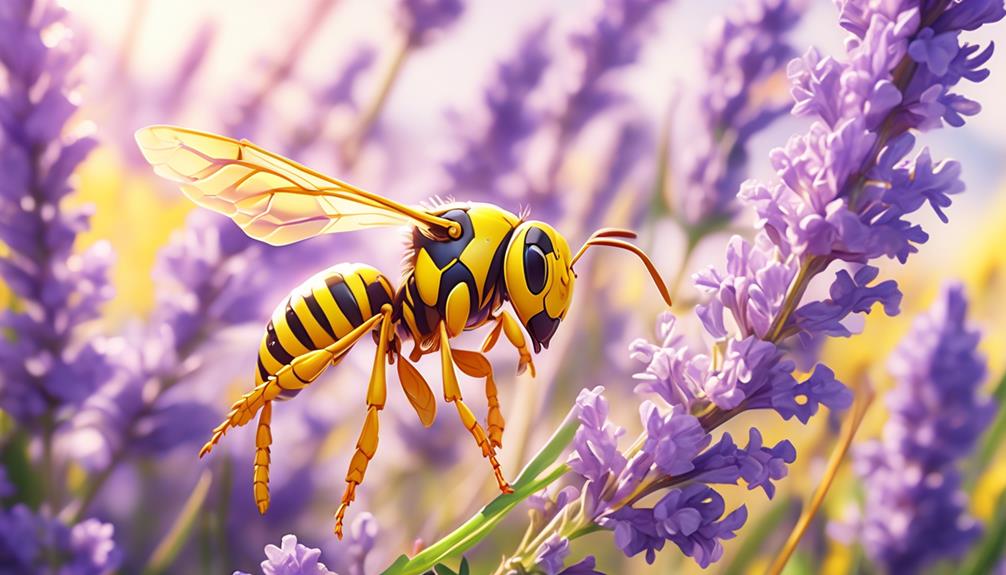 lavender and wasp interaction