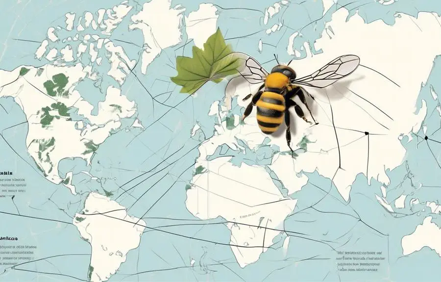 leaf cutter bees travel distance