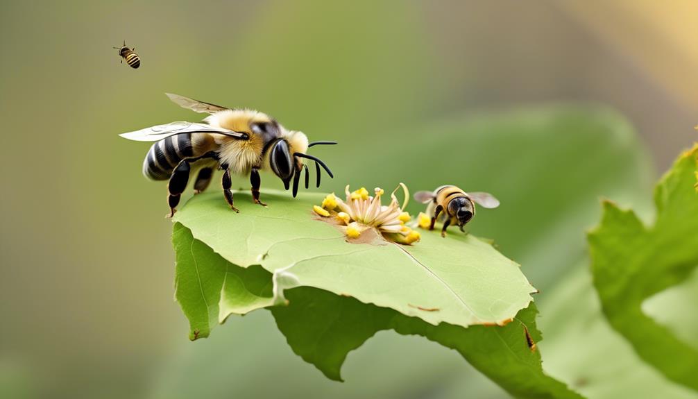 leaf cutting bees distinctive behavior