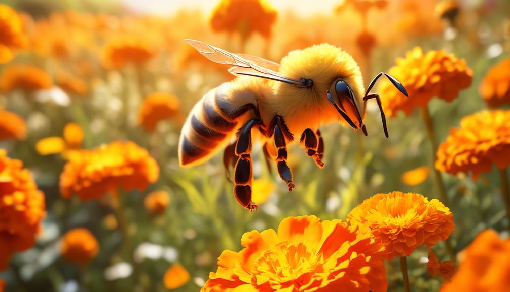 marigolds boosting bee pollination