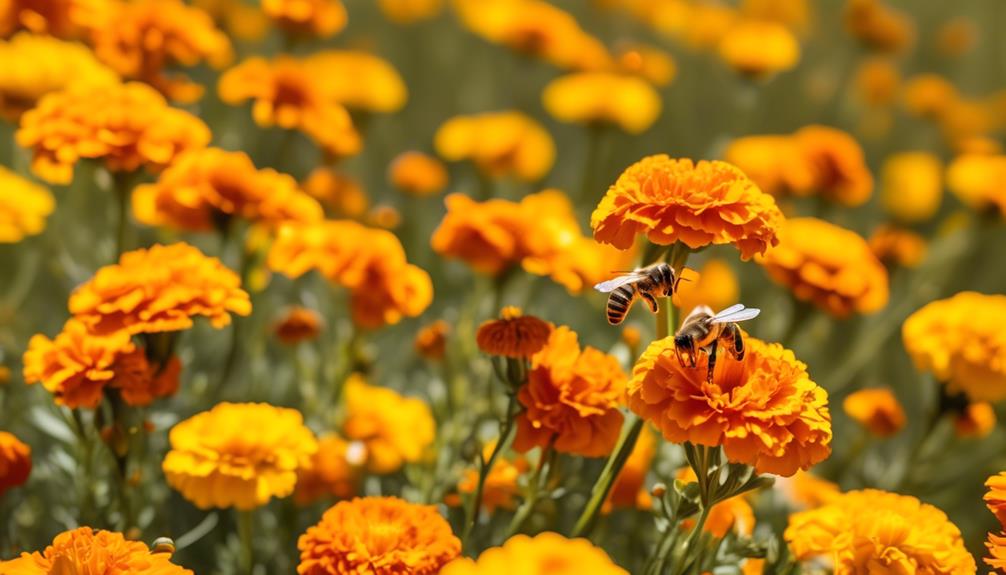 marigolds influence bee behavior