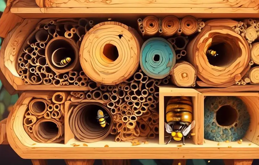 mason bee house hole depth