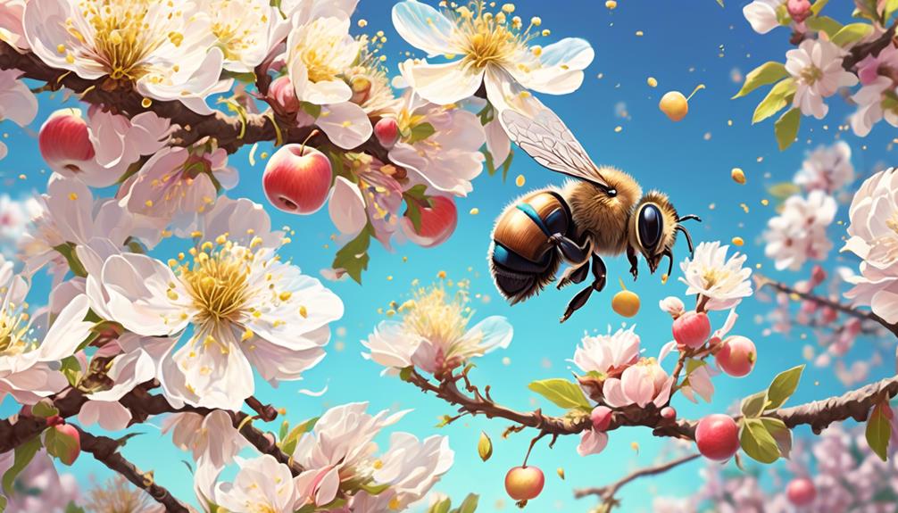 mason bees pollinate fruit