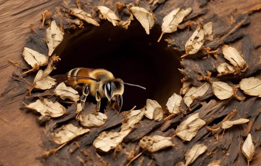 measuring leafcutter bee holes