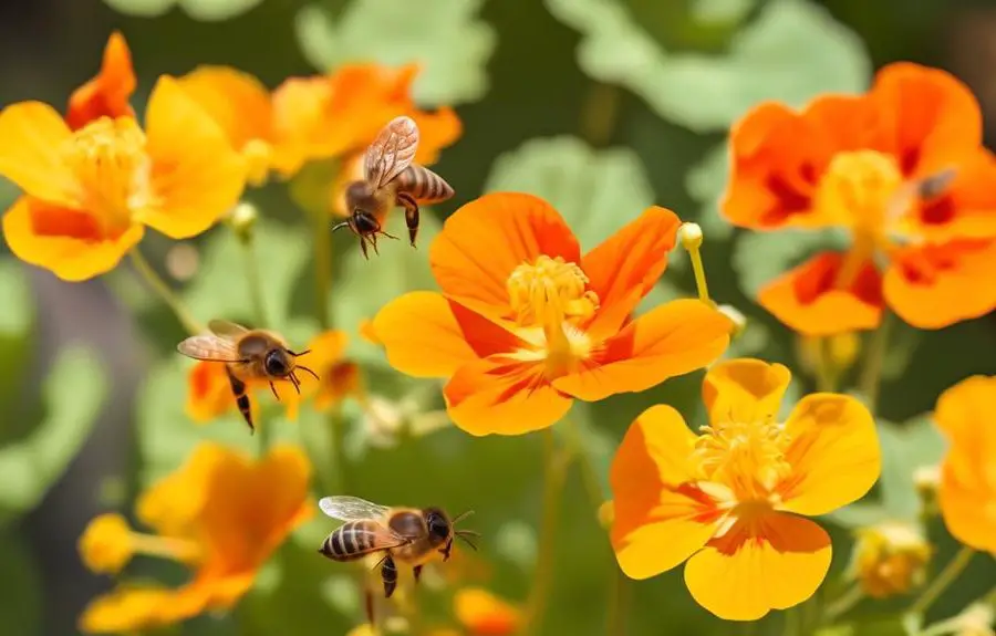 nasturtiums benefit honey bees