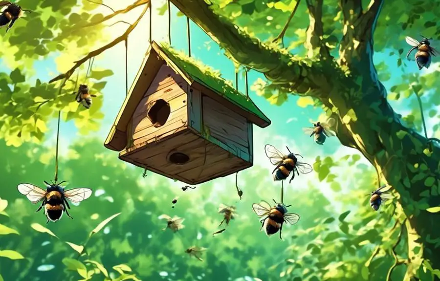 optimal height for bee house