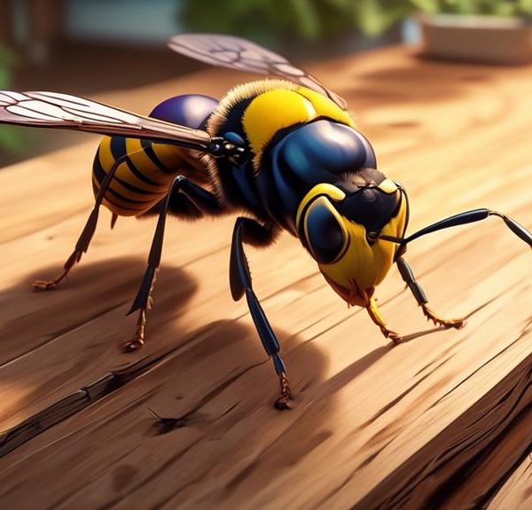 predatory behavior of mason wasps towards carpenter bees
