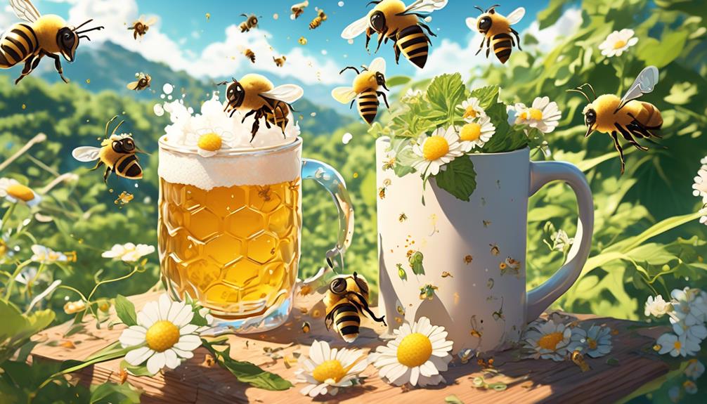 preventing bees near beverages