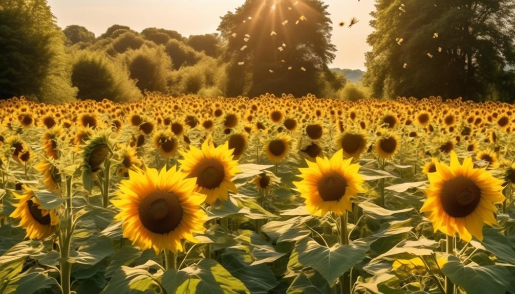 promoting bee populations with sunflowers