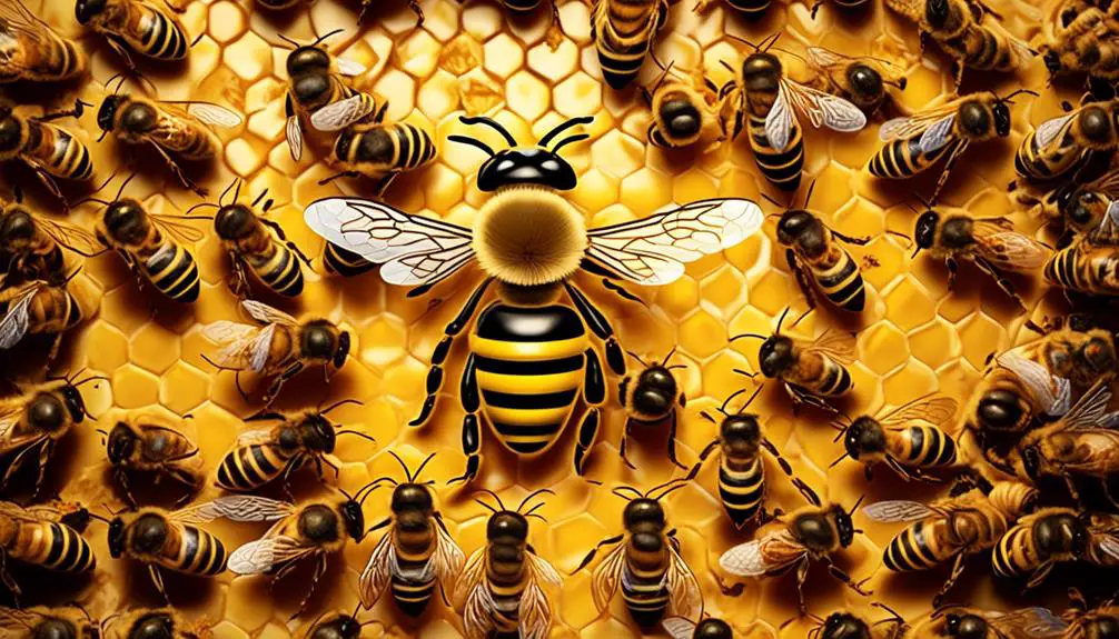 queen bees in beehives