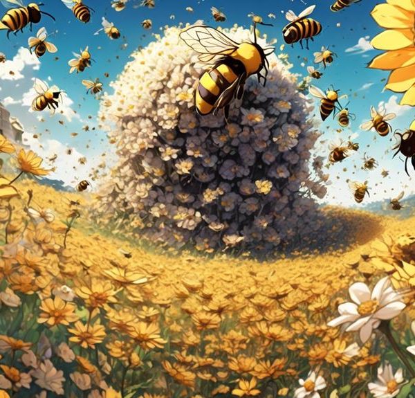 queen bees leaving hive