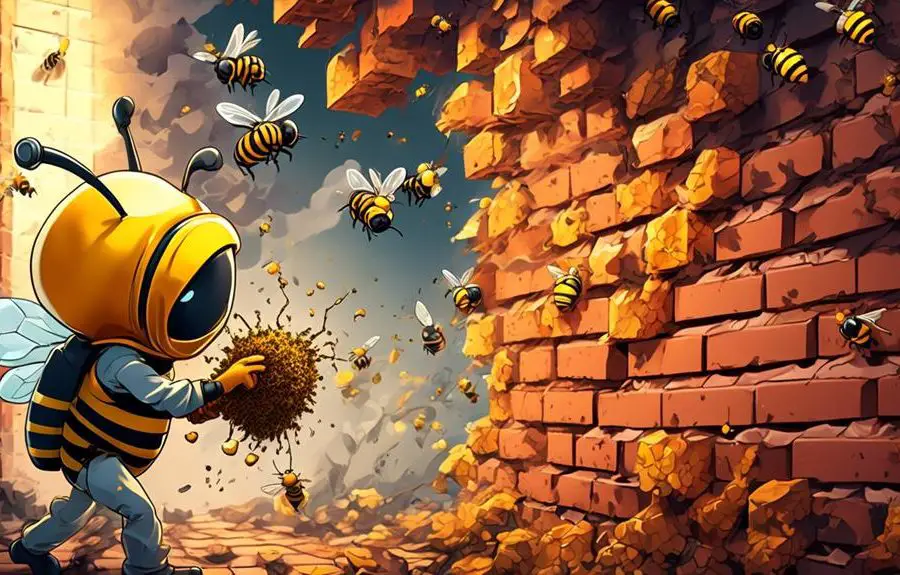 removing bees from brick