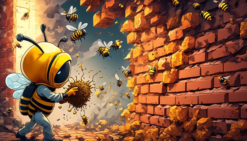 removing bees from brick