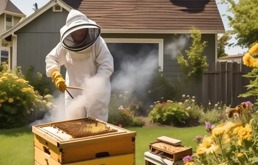 removing bees from yard