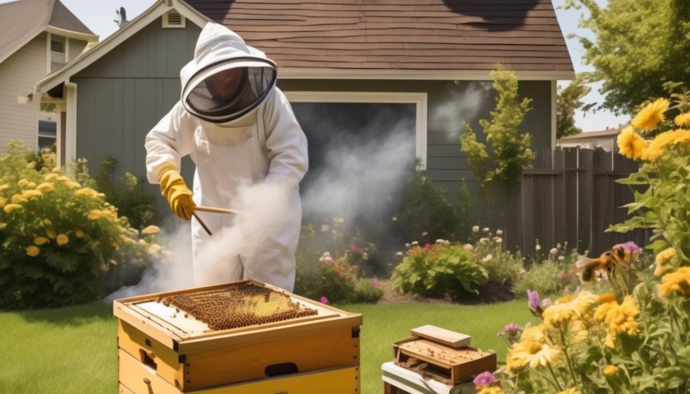 removing bees from yard