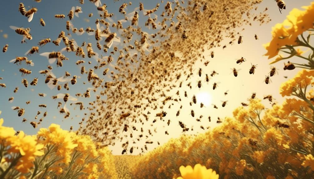 reversing flight of bees