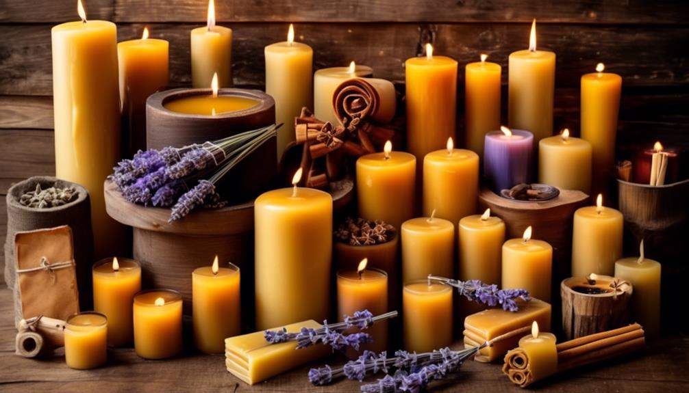 scented beeswax candle options