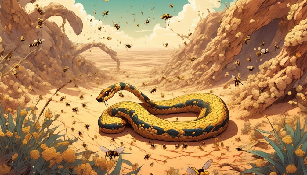 snake vs bee battle