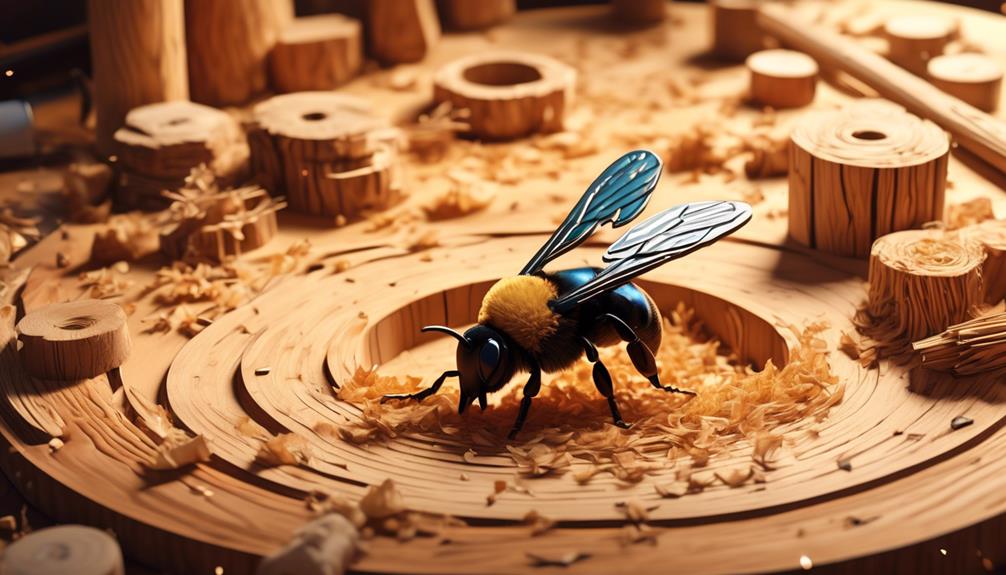 studying carpenter bee behavior
