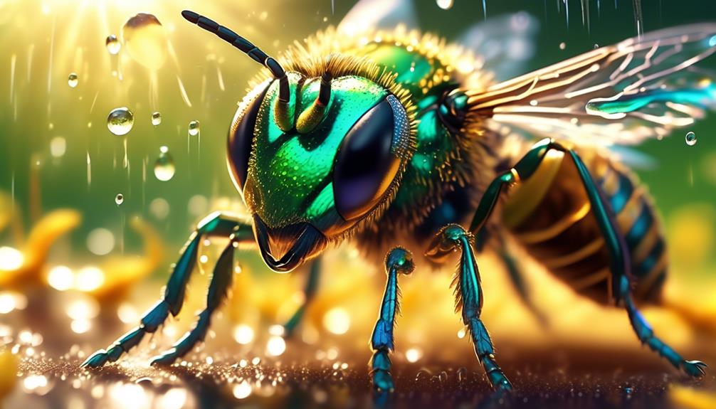 sweat bee s pollen collection