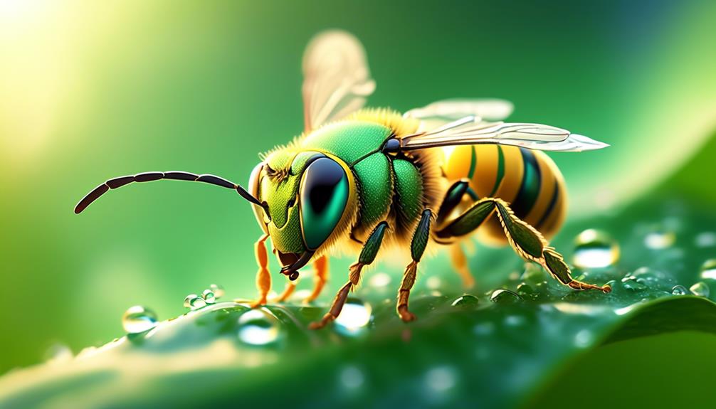 sweat bees and water