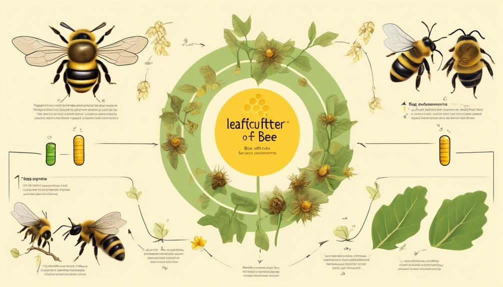 the lifecycle of leafcutter bees