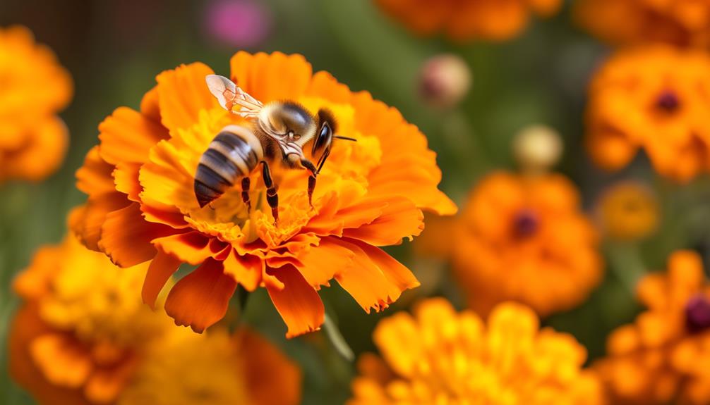 the mutual benefit of bees and marigolds