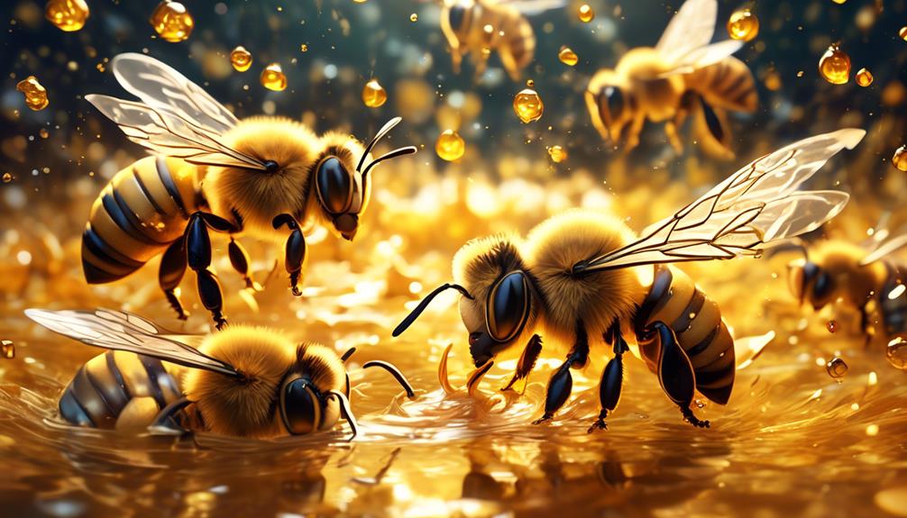 tragic deaths of honey drowned bees