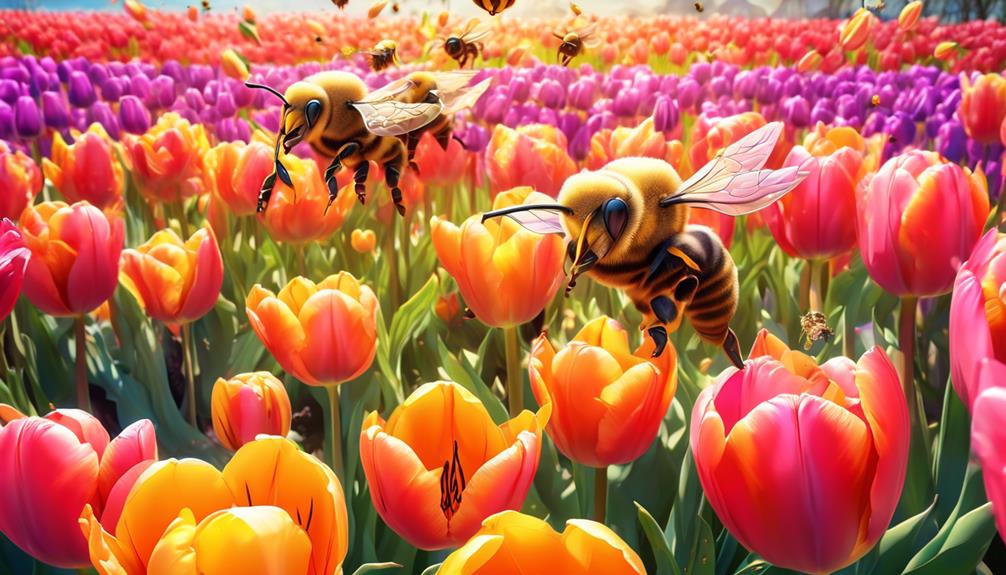 tulips as bee food