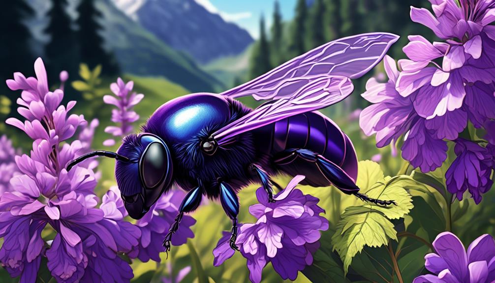 violet carpenter bee behavior